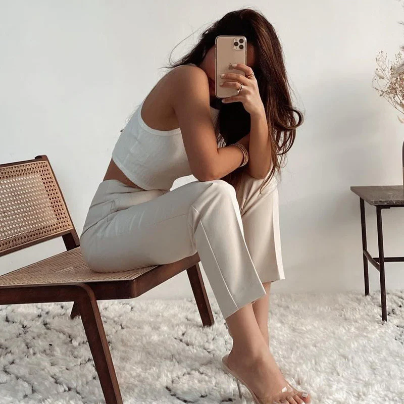 Pantalon Femme Taille Haute – Chic, Confortable et Tendance – Image 4