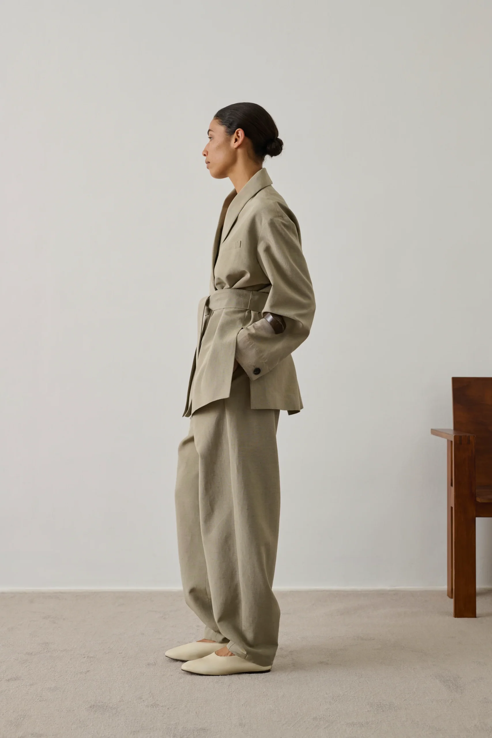 PANTALON BAPTISTE BEIGE – Image 3