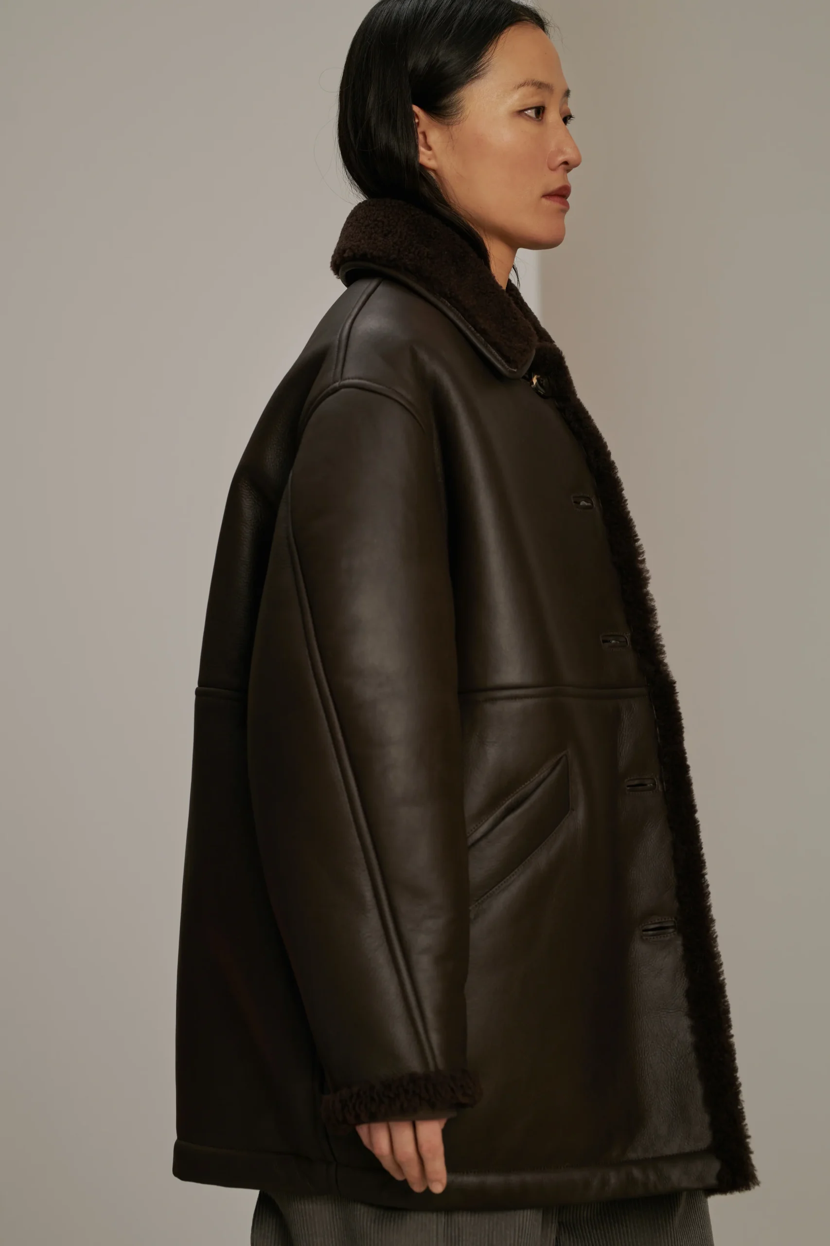 MANTEAU BREDA MARRON – Image 3