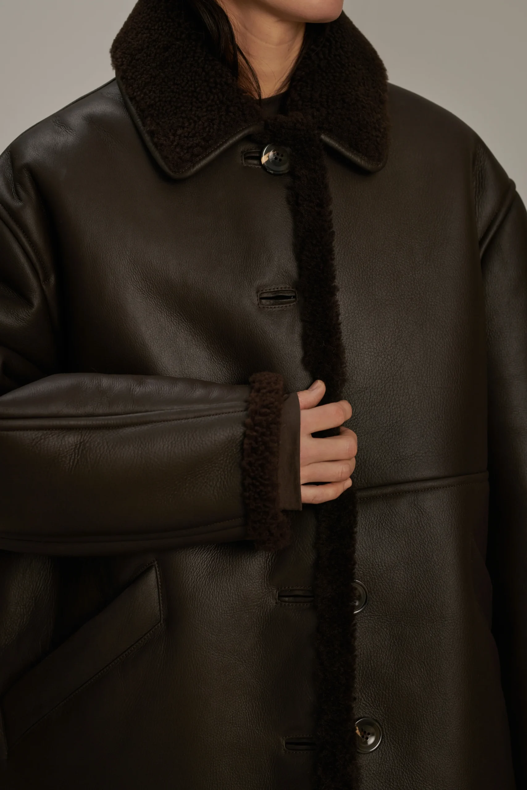 MANTEAU BREDA MARRON – Image 5