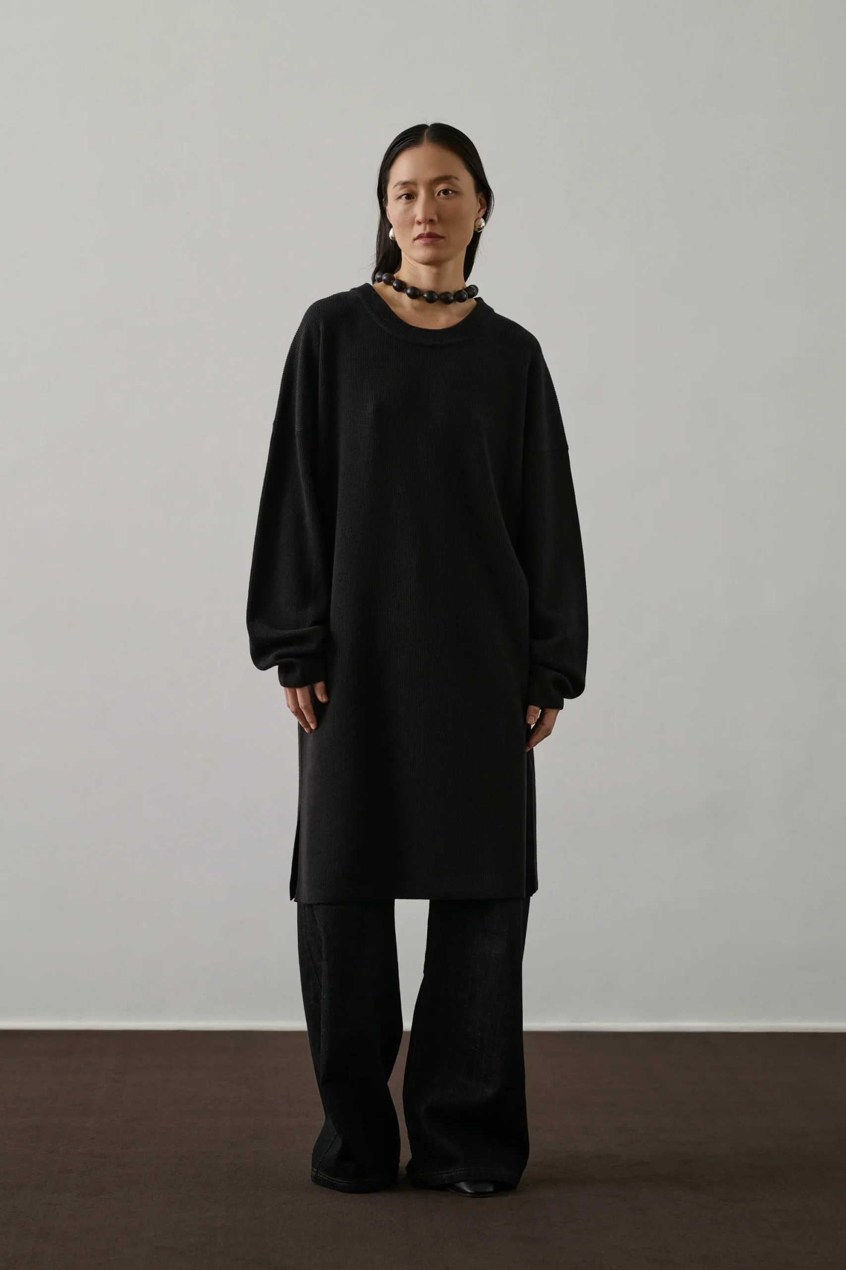 ROBE FALAISE MARRON – Image 5