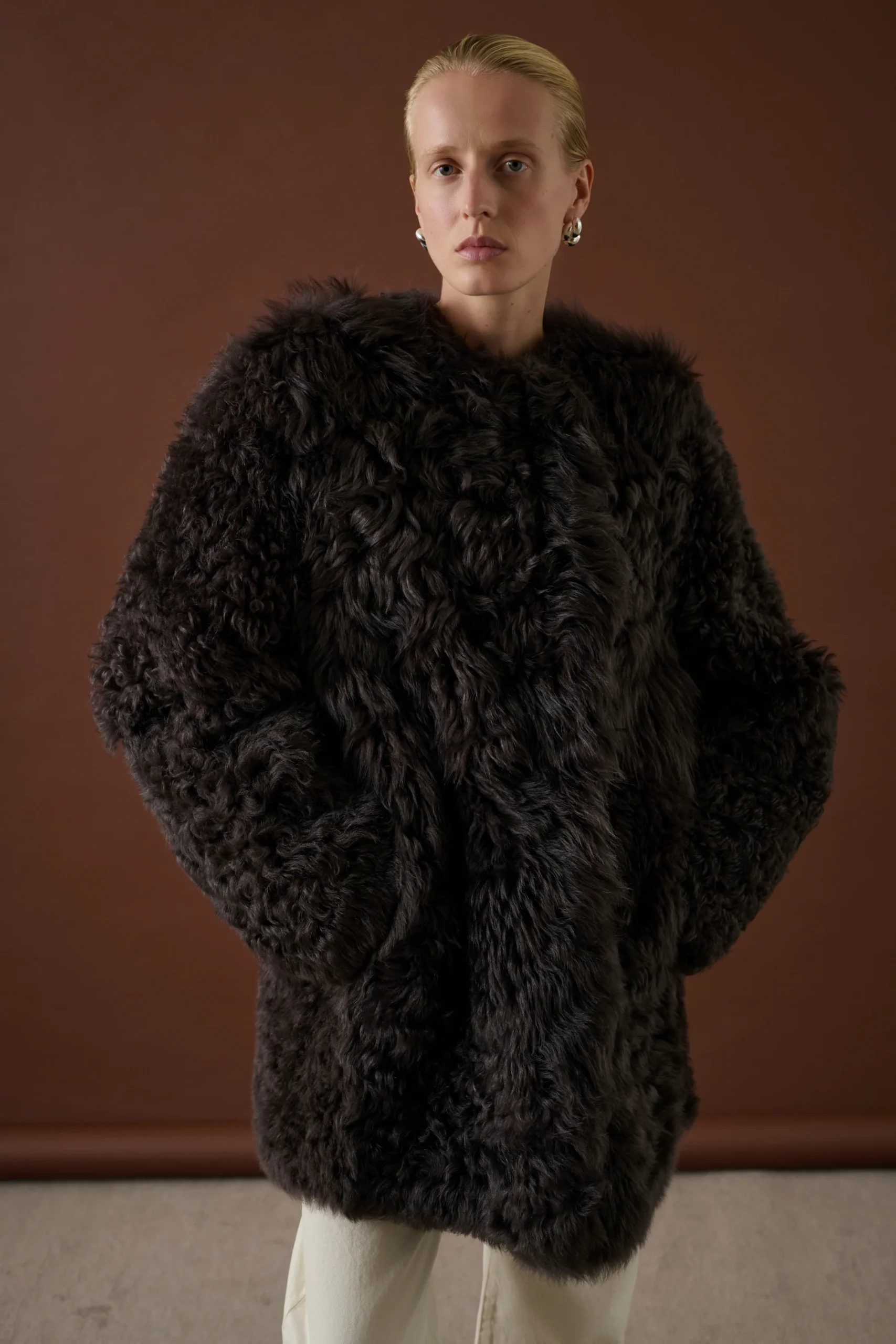 MANTEAU SVEN MARRON – Image 4