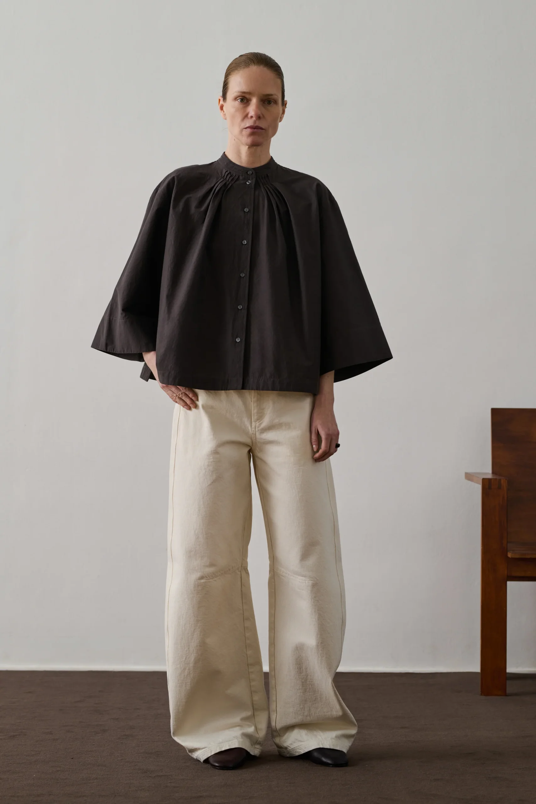 BLOUSE BUCAREST MARRON – Image 2