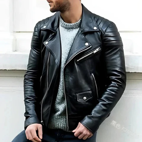 Veste en cuir pour homme | Moto – Image 3