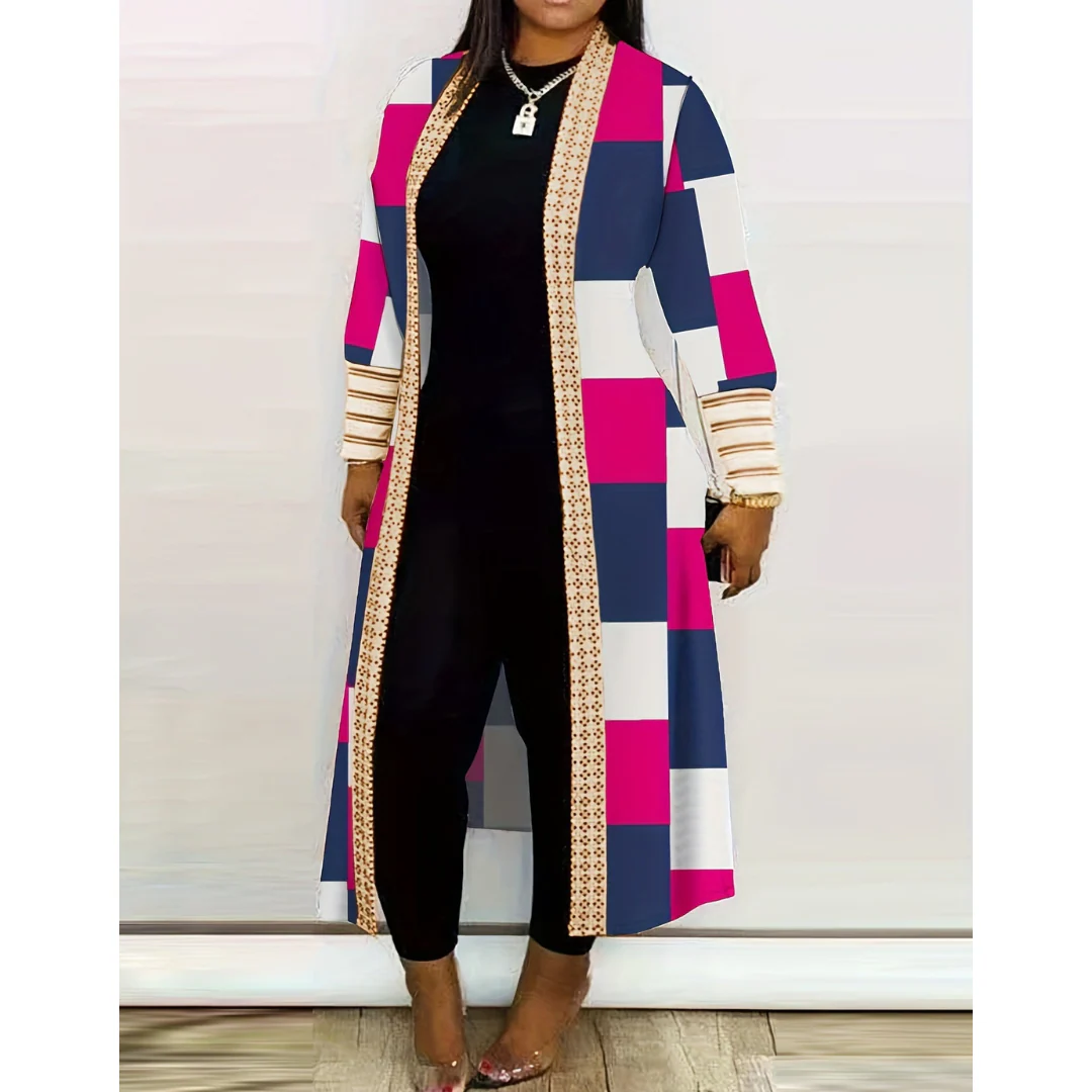 Cardigan long imprimé pour femmes | Chaud – Image 5