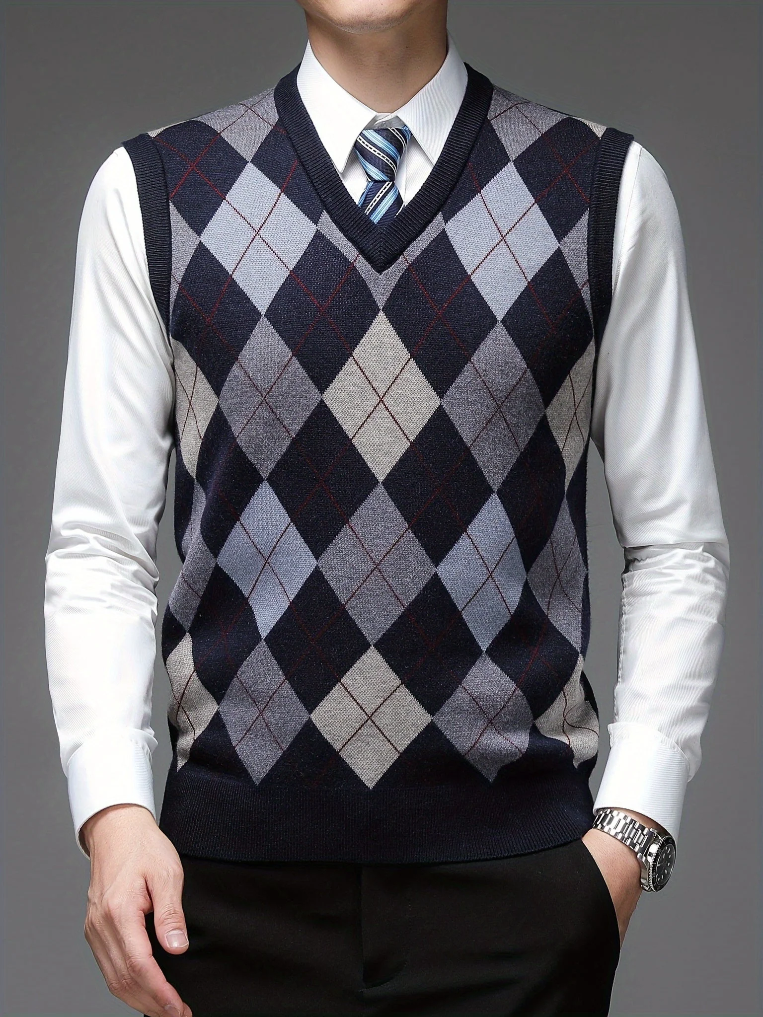 Arlan - Pull à carreaux – Image 3