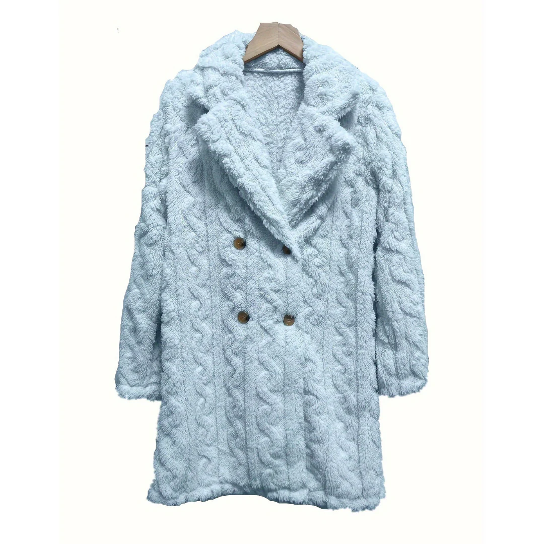 Manteau d'hiver en tricot pour femmes | Longue – Image 3