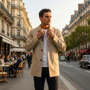 Trench-coat mi-long pour homme | Léger