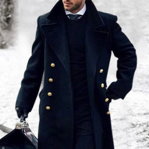 Manteau croisé pour homme | Longue – Image 2