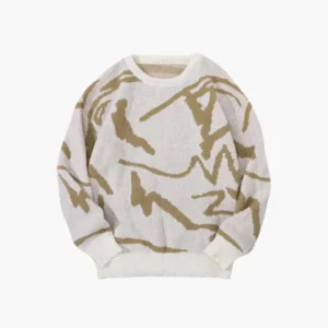 Pull en maille abstrait pour homme | Chaud