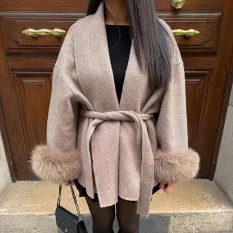 Manteau long contrasté pour femme | Hiver – Image 2