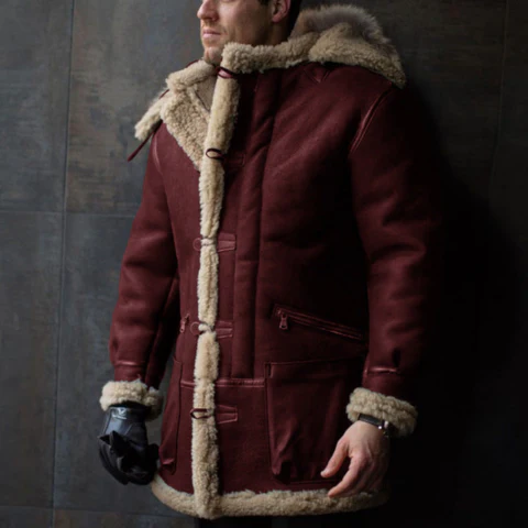Parka longue à doublure épaisse pour homme | À capuche