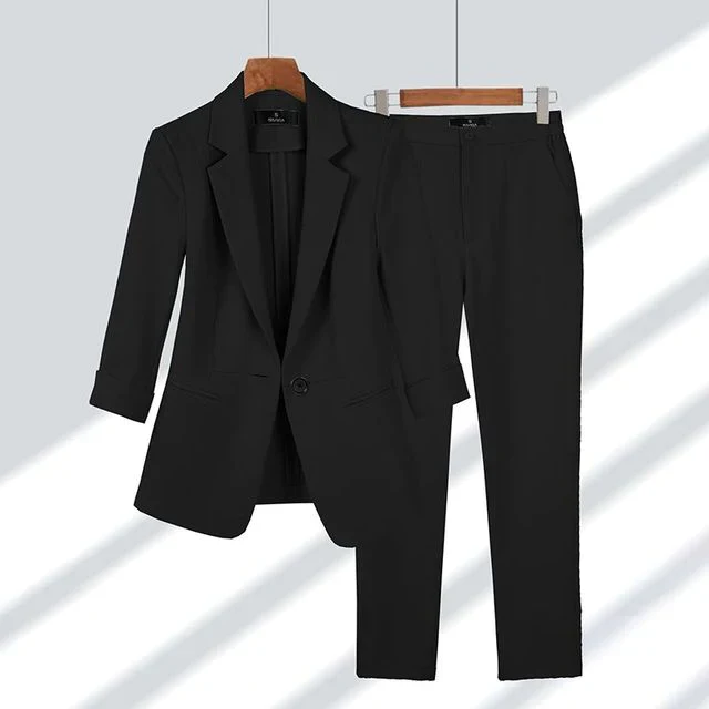 Ensemble blazer et pantalon chic pour femmes – Image 3