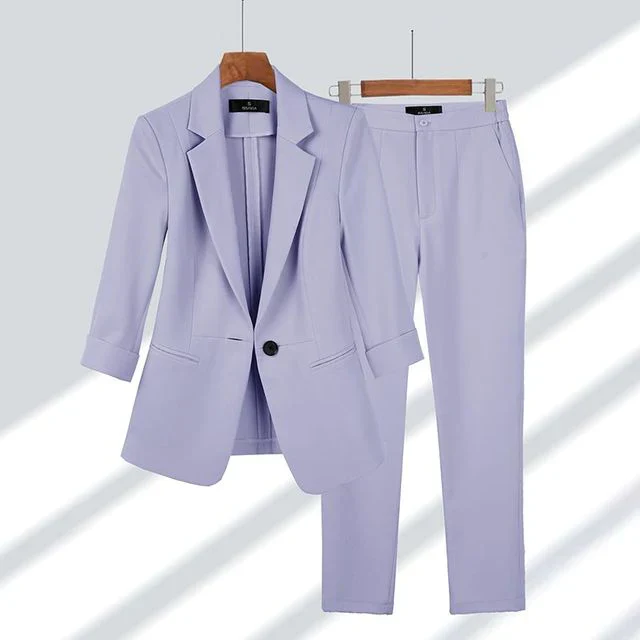 Ensemble blazer et pantalon chic pour femmes – Image 4