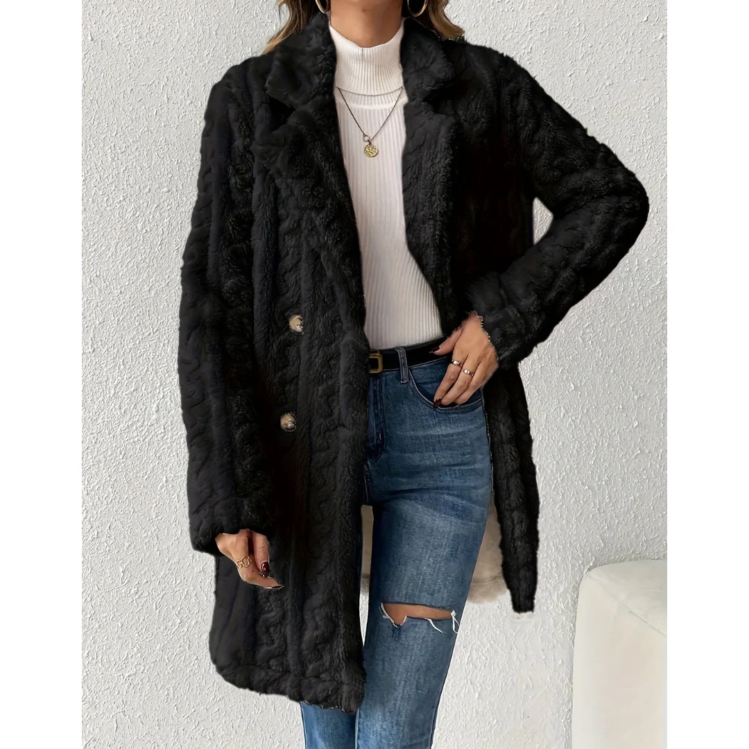 Manteau d'hiver en tricot pour femmes | Longue – Image 6