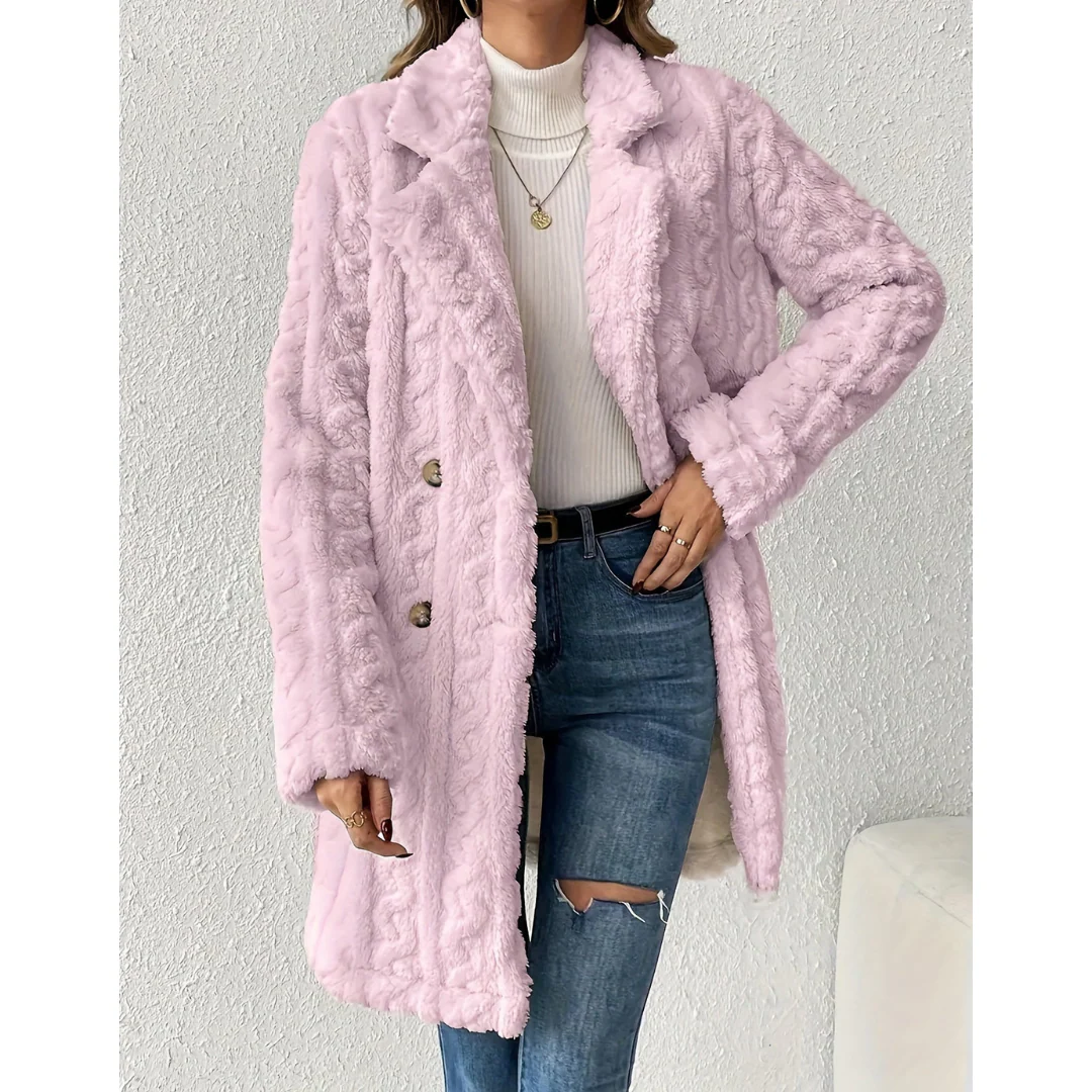 Manteau d'hiver en tricot pour femmes | Longue – Image 4