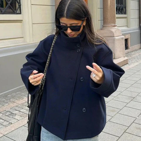 Manteau court élégant pour femme | Chaud – Image 3