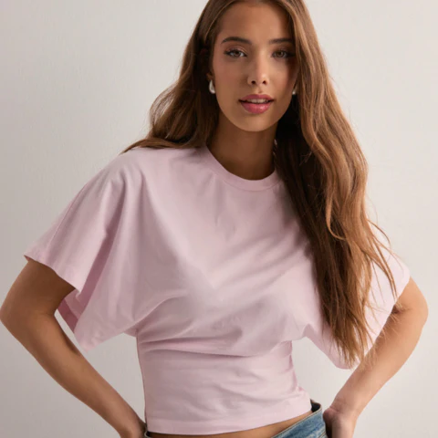 T-shirt structuré oversize pour femme | Manches courtes – Image 3