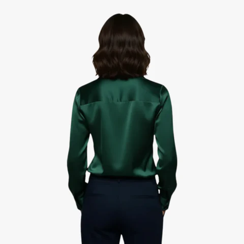 Blouse élégante en satin pour femme | Chic – Image 3