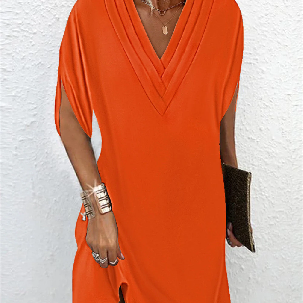 Robe élégante à manches fendues pour femmes | Midi – Image 5