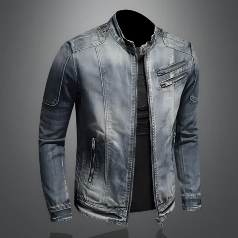 Veste en jean décontractée pour homme | Chaude – Image 4
