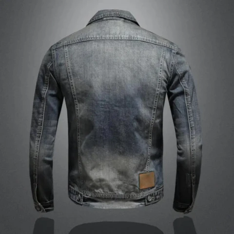 Veste en denim rétro pour homme | Manches longues – Image 4