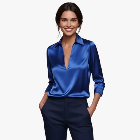 Blouse élégante en satin pour femme | Chic – Image 5