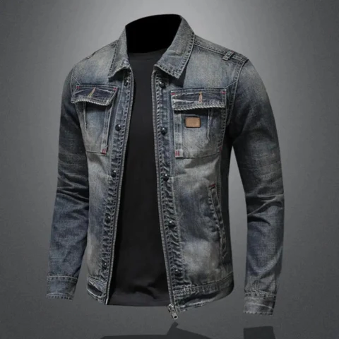 Veste en denim rétro pour homme | Manches longues – Image 5