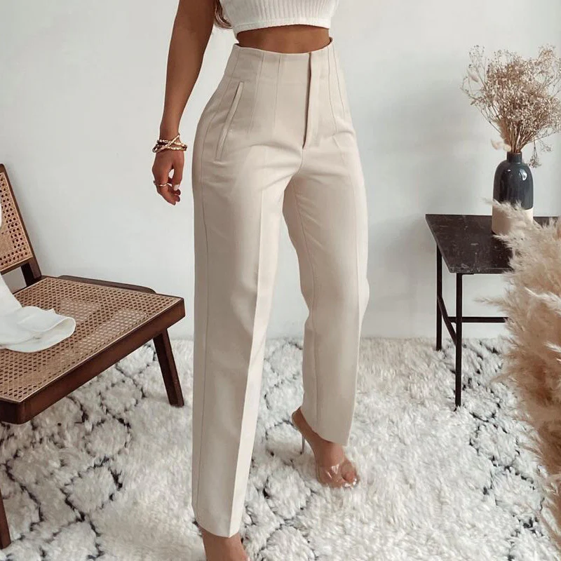 Pantalon Femme Taille Haute – Chic, Confortable et Tendance – Image 2