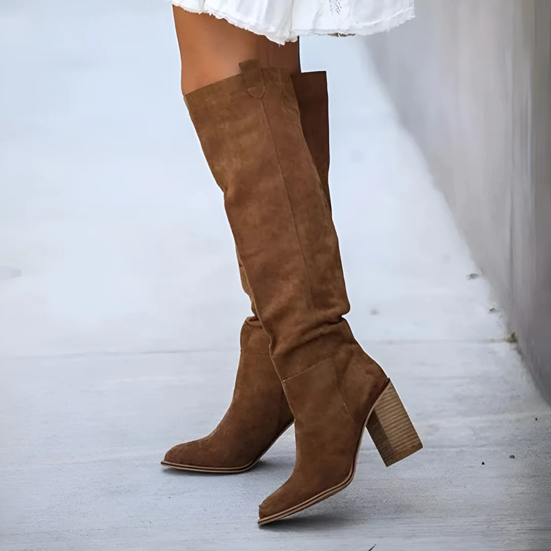 Bottes classiques en cuir pour femmes | Talon – Image 9