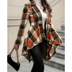 Blazer à carreaux pour femmes | Hiver