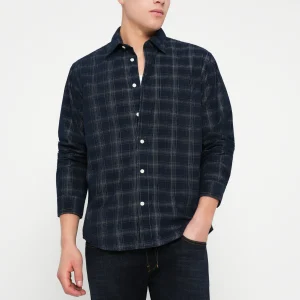 Chemise / Surchemise en velours côtelé bleu SELECTED