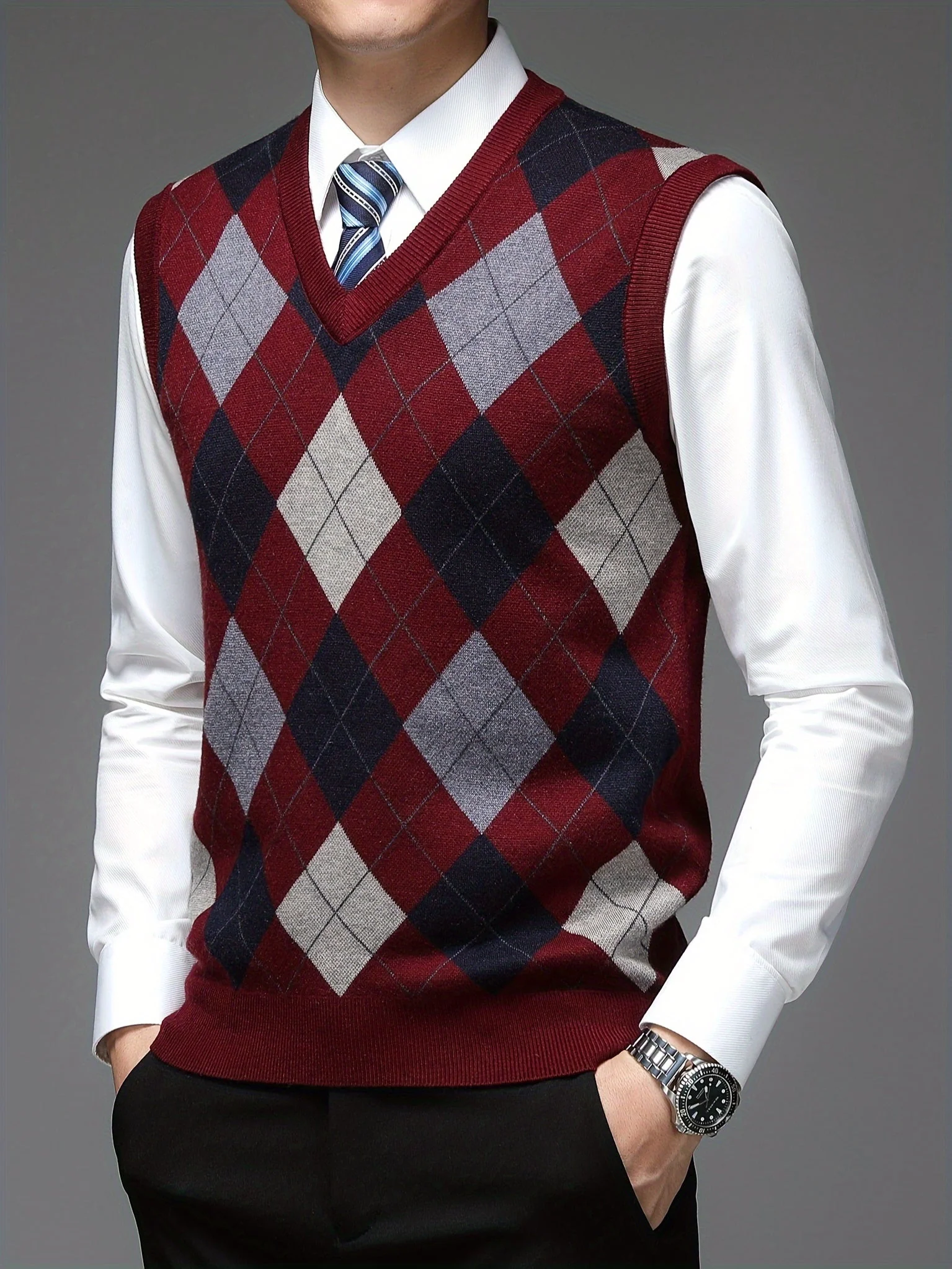 Arlan - Pull à carreaux