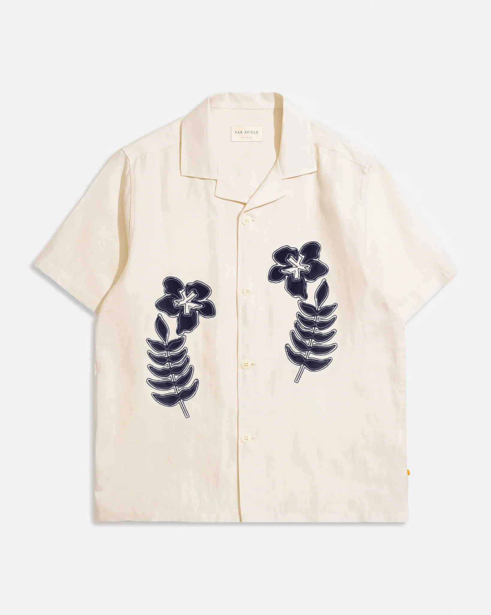 Chemisette Stachio Floral Flock Beige - FAR AFIELD