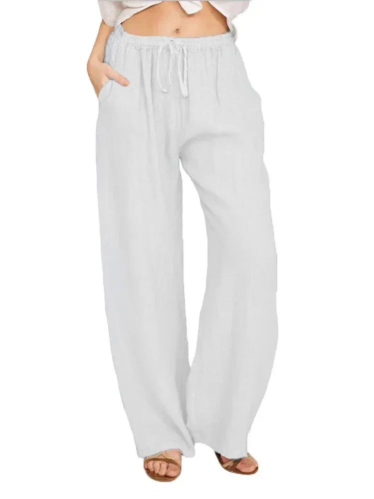 Pantalon de coton-lin pour femmes | taille haute – Image 7