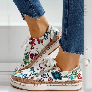 Baskets à fleurs tendance pour femmes | Confort