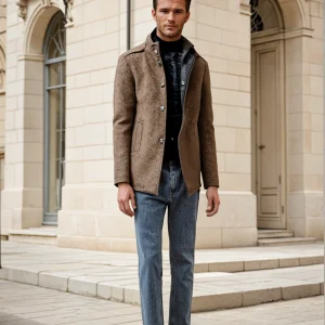 Trench-coat en laine pour hommes | Hiver
