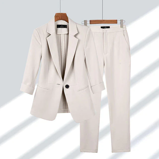 Ensemble blazer et pantalon chic pour femmes – Image 2