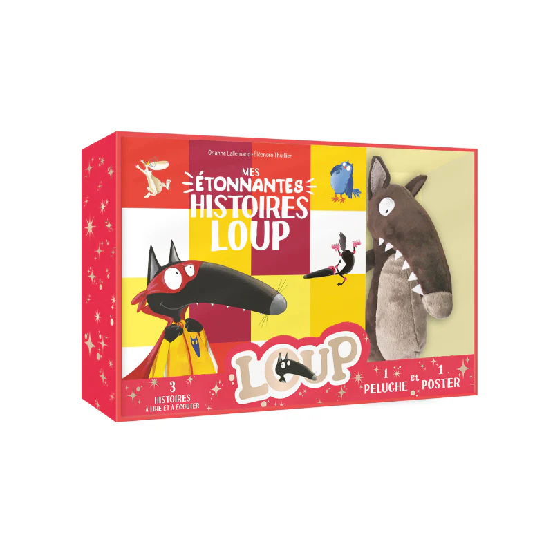 Auzou - Coffret peluche - Mes étonnantes histoires Loup – Image 2