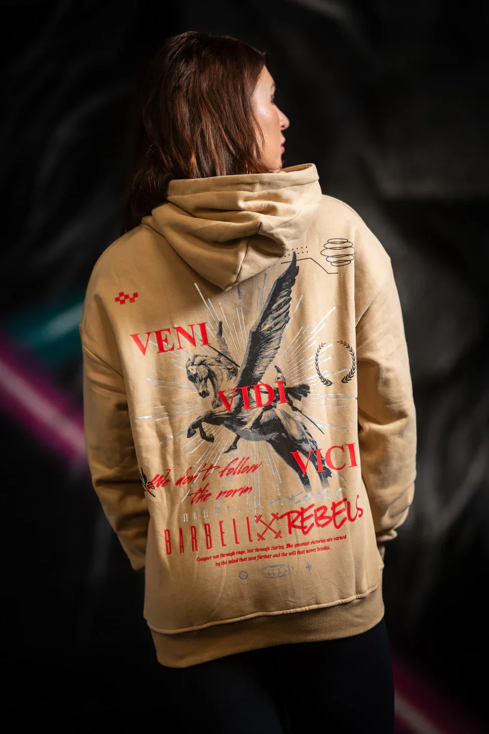 BARBELL REBELS - Hoodie Oversized "OLYMPUS" Frappee Coffee – Image 2