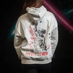 BARBELL REBELS - Hoodie Oversized "OLYMPUS" Marble Grey