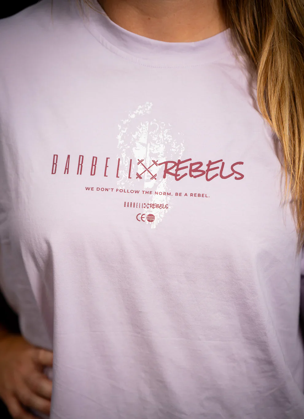 BARBELL REBELS - T-shirt Oversized "EVOLUTION" Lavender – Image 4