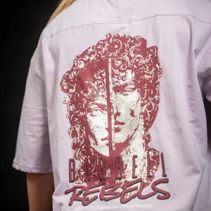 BARBELL REBELS - T-shirt Oversized "EVOLUTION" Lavender