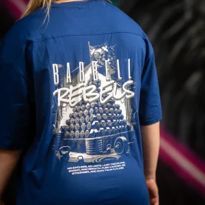 BARBELL REBELS - T-shirt Oversized "EVOLUTION" Navy Blue