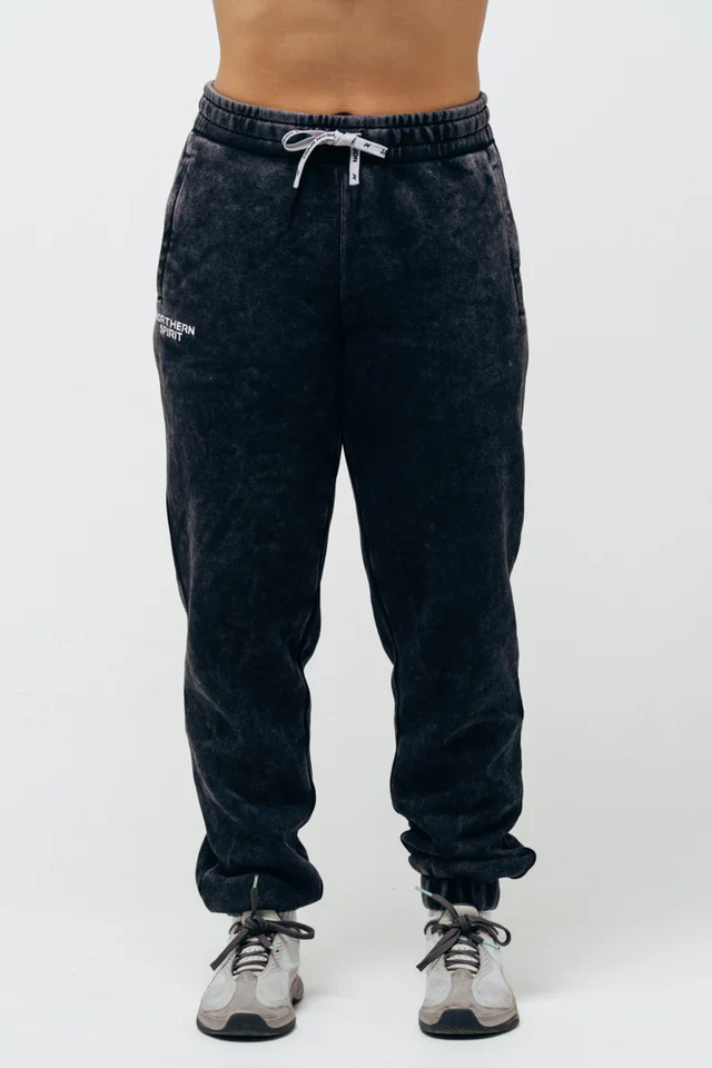 NORTHERN SPIRIT - Jogger Femme "Cozy" Washed Black