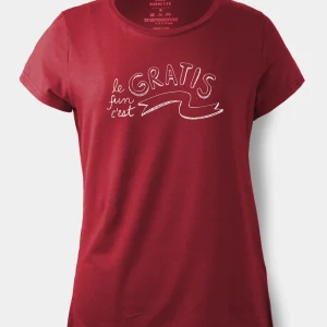 T-Shirt Femme Rouge - Gratis