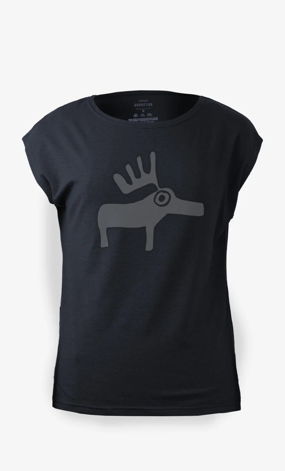 T-Shirt Madrid Femme Noir - Gros Orignal