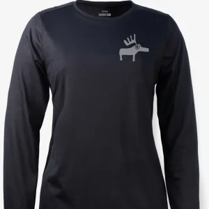 Manches longues Mérinos Femme Noir - Orignal