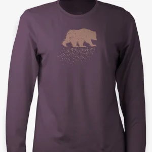 Manches longues Mérinos Femme Violet - Ours