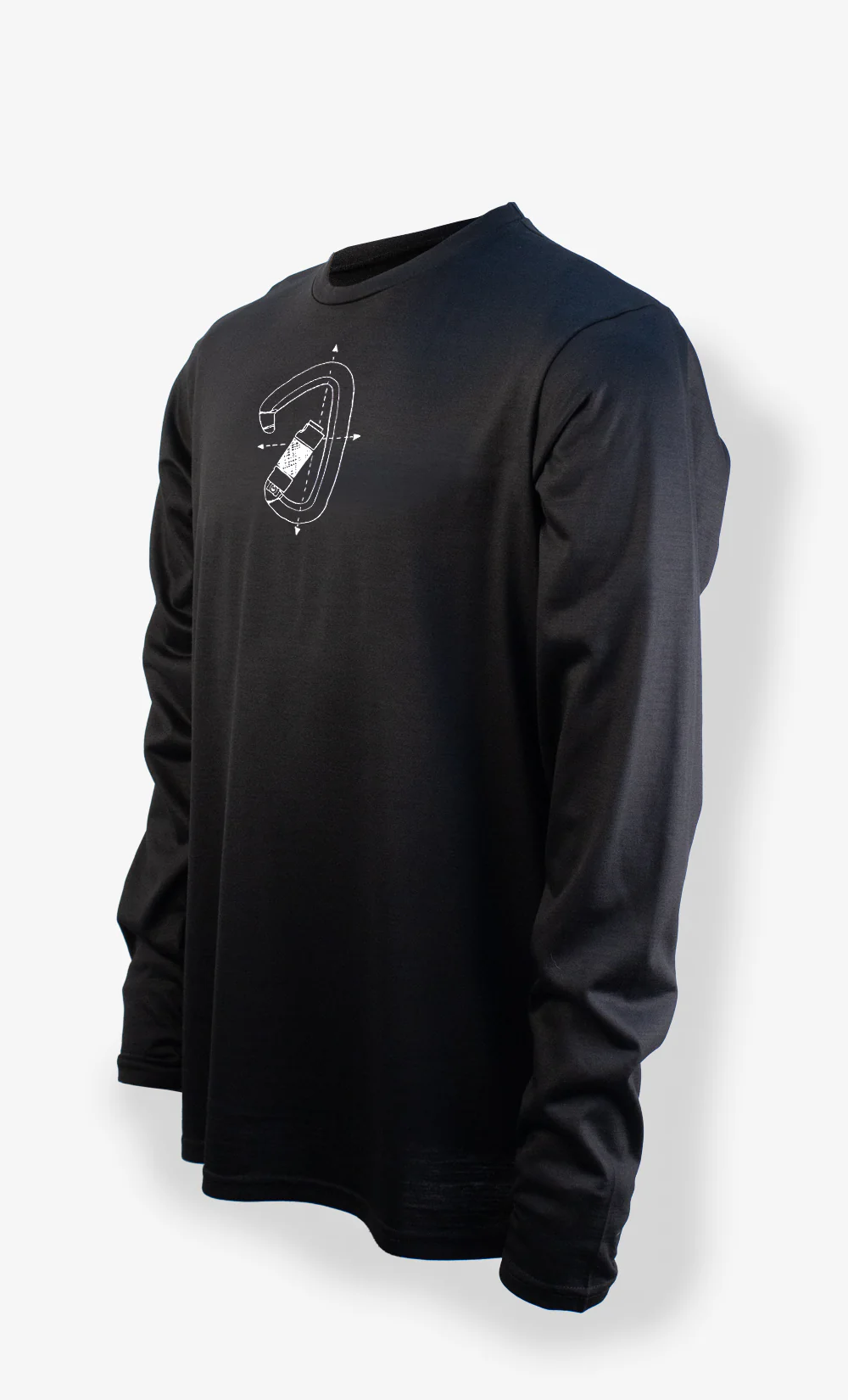 Manches Longues Mérinos Homme Techcrew Noir - Mousqueton – Image 3